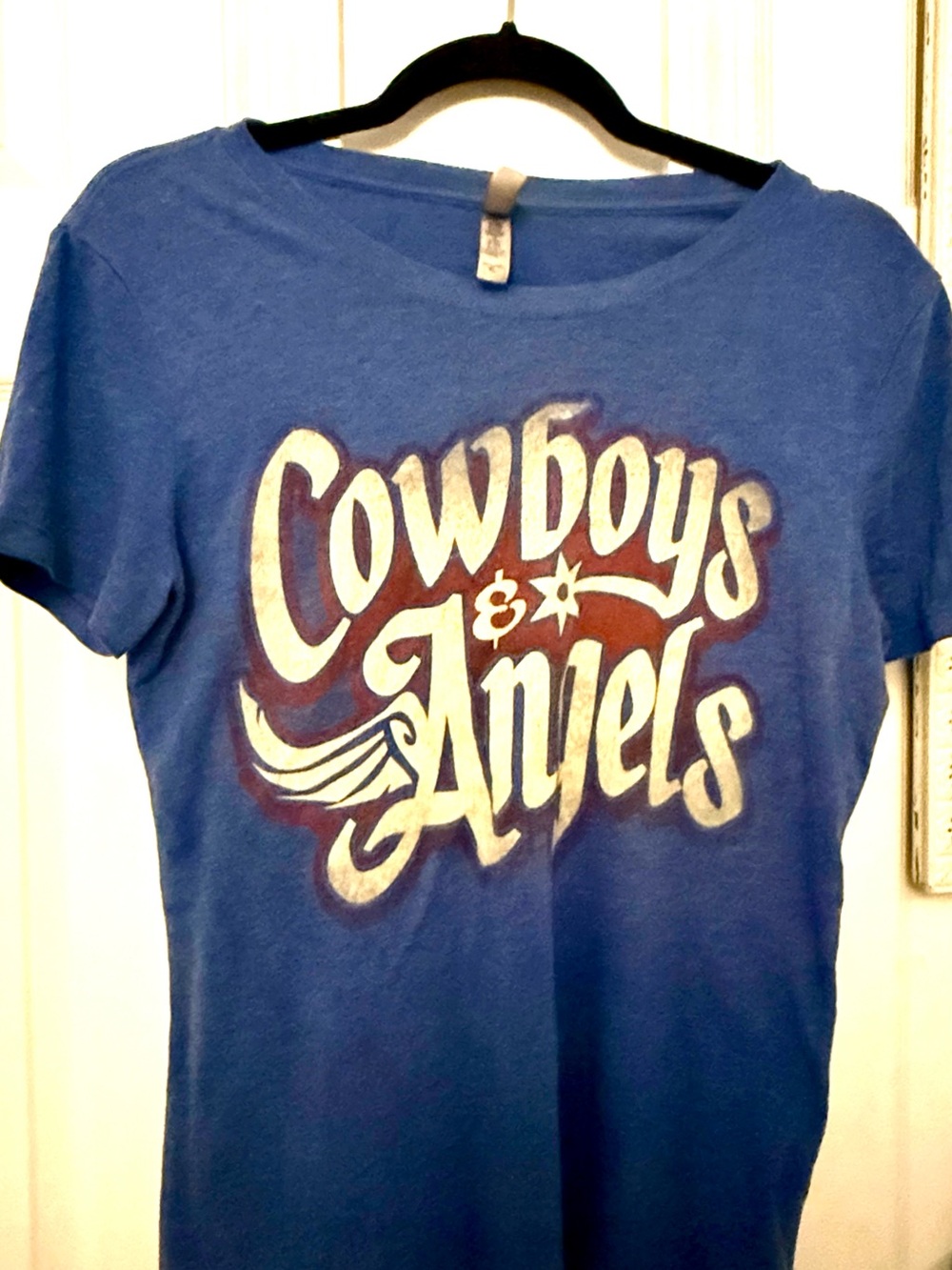 Cowboys & Angels Blue Ladies Dustin Lynch Concert T-Shirt